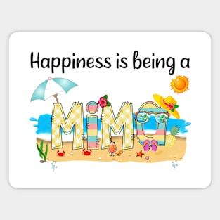 Happiness Is Being A Mima Summer Beach Happy Mother's Day Magnet